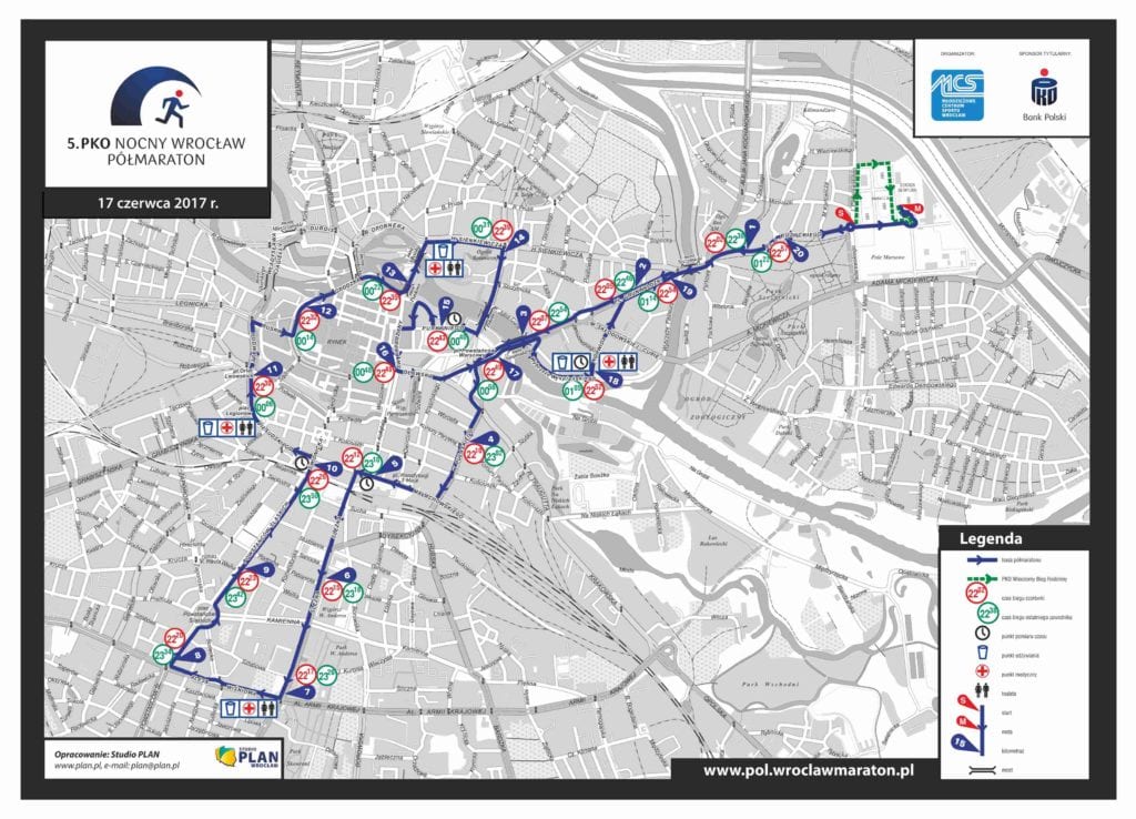 Nocny Półmaraton 2017 - trasa