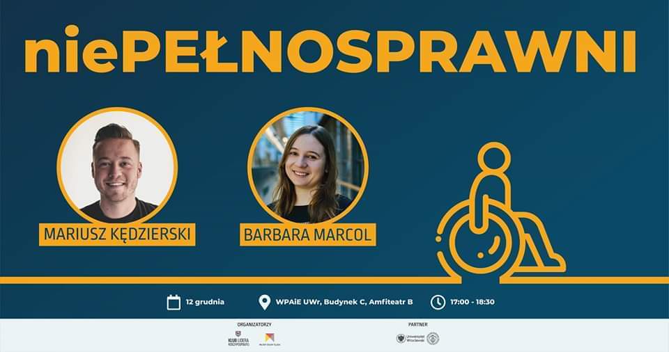 wykład niepełnosprawni młody zdolny śląsk
