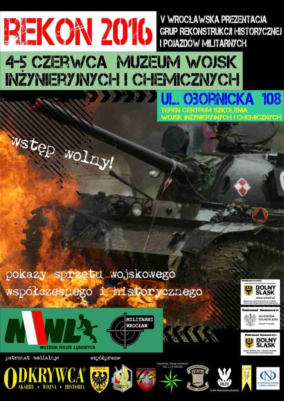 W dniach 4 – 5 czerwca czeka nas Rekon – pokaz militariów dawnych i współczesnych