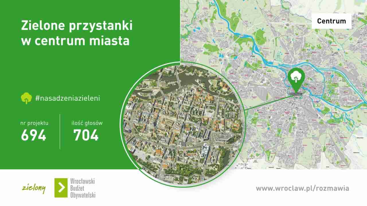 Wrocławskie przystanki pełne roślin