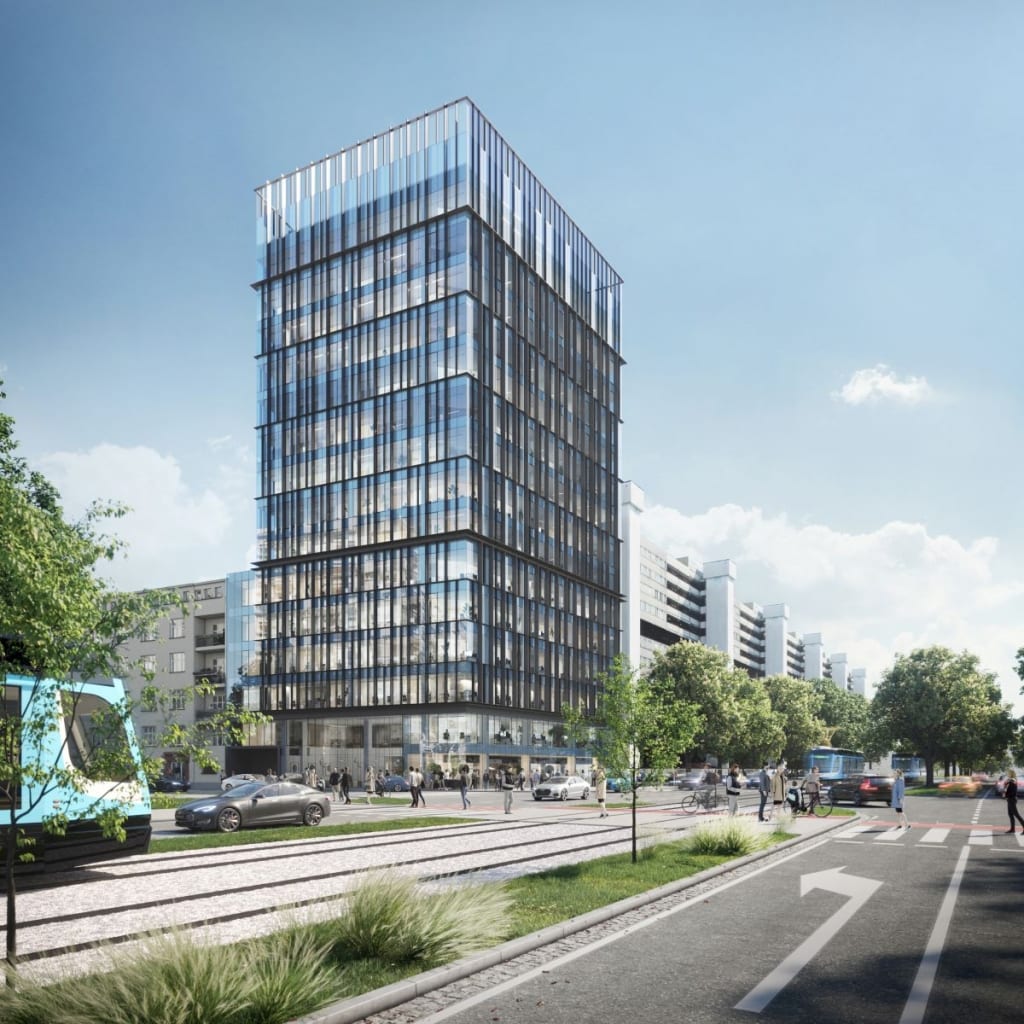 Wielka 27. Vis-a-vis Sky Tower rośnie 14-piętrowy biurowiec [WIZUALIZACJE]