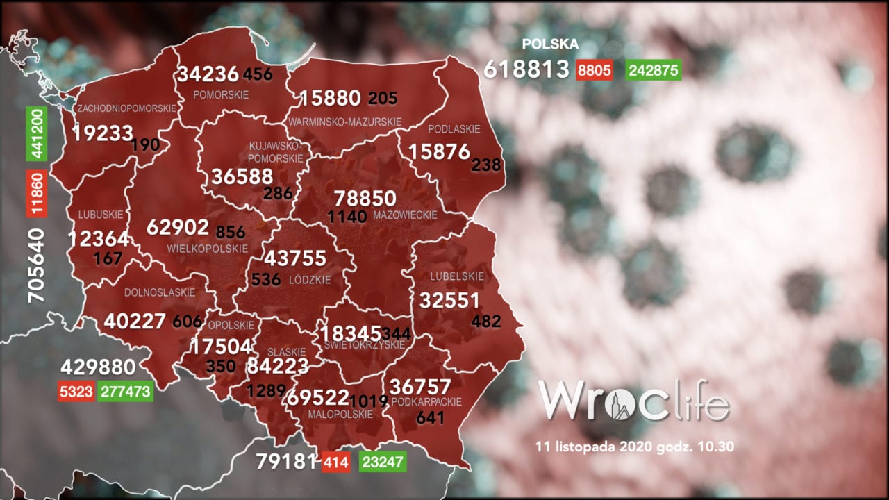 Koronawirus we Wrocławiu, na Dolnym Śląsku, w Polsce [RAPORT 11.11]