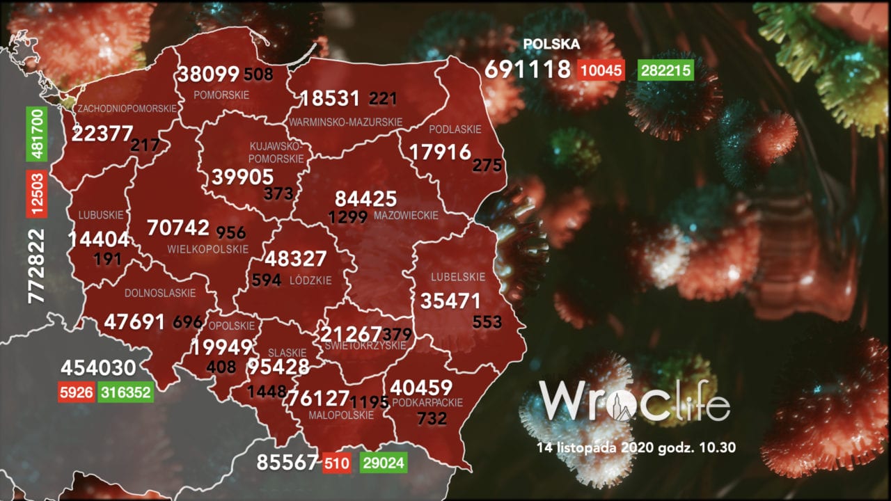 Koronawirus we Wrocławiu, na Dolnym Śląsku, w Polsce [RAPORT 14.11]