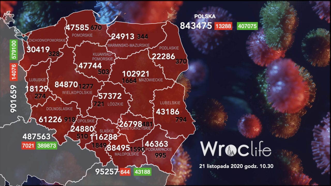 Koronawirus we Wrocławiu, na Dolnym Śląsku, w Polsce [RAPORT 21.11]