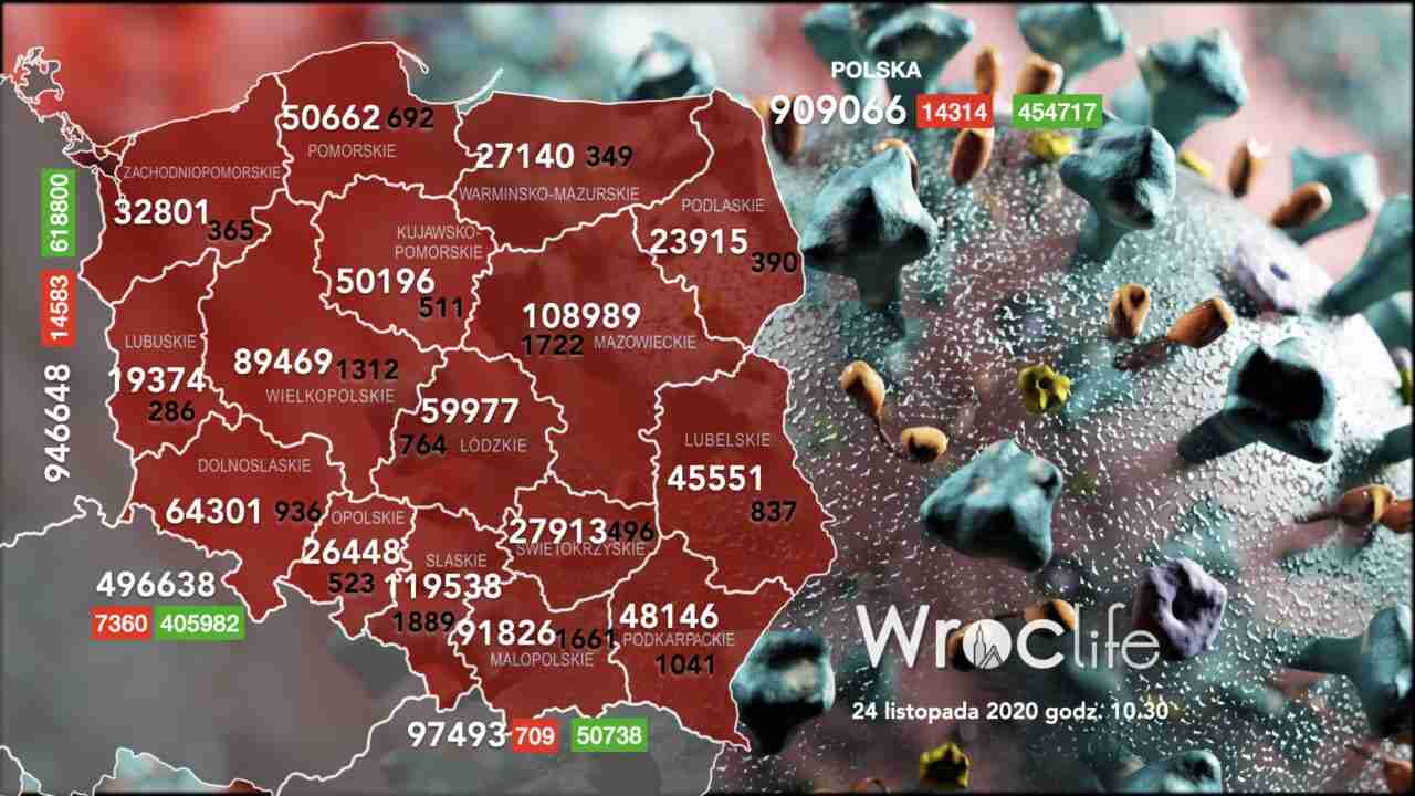 Koronawirus we Wrocławiu, na Dolnym Śląsku, w Polsce [RAPORT 24.11]