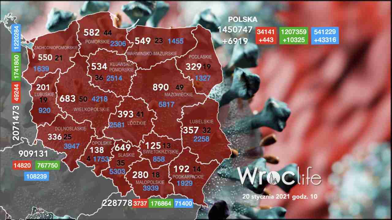 Koronawirus we Wrocławiu, na Dolnym Śląsku, w Polsce [RAPORT 20.01]