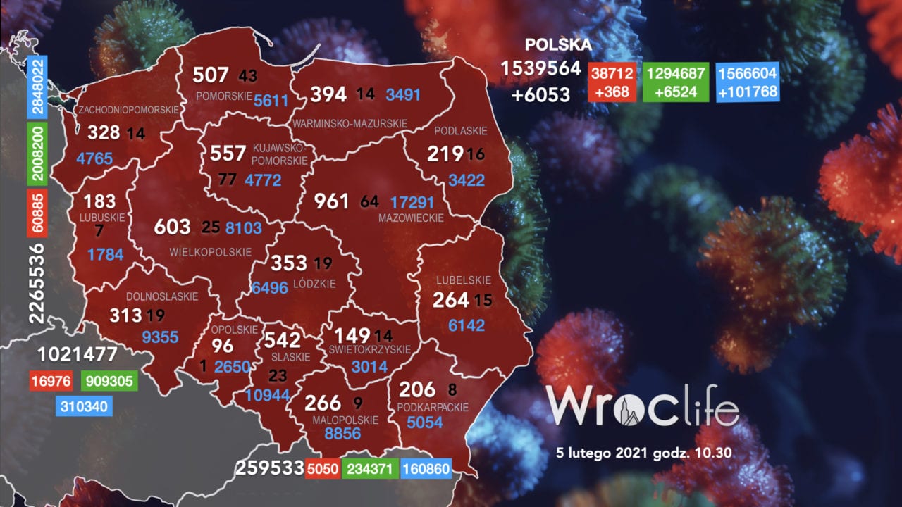 Koronawirus we Wrocławiu, na Dolnym Śląsku, w Polsce [RAPORT 05.02]