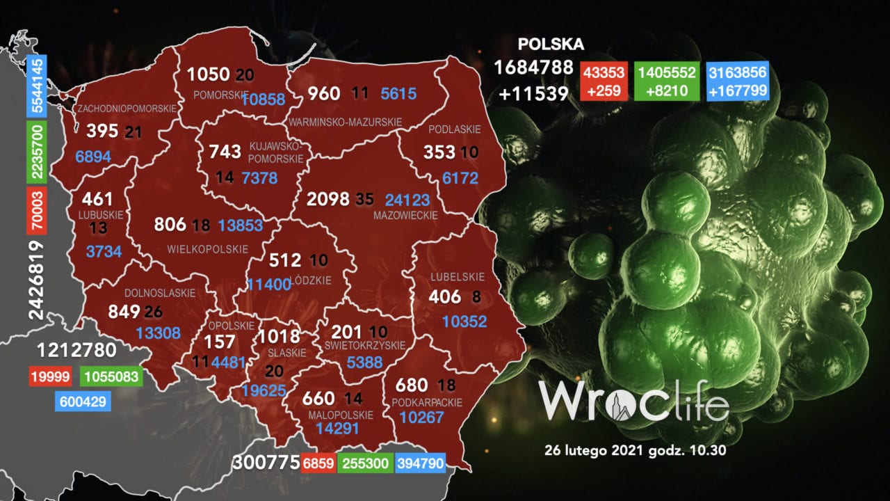 Koronawirus we Wrocławiu, na Dolnym Śląsku, w Polsce [RAPORT 26.02]