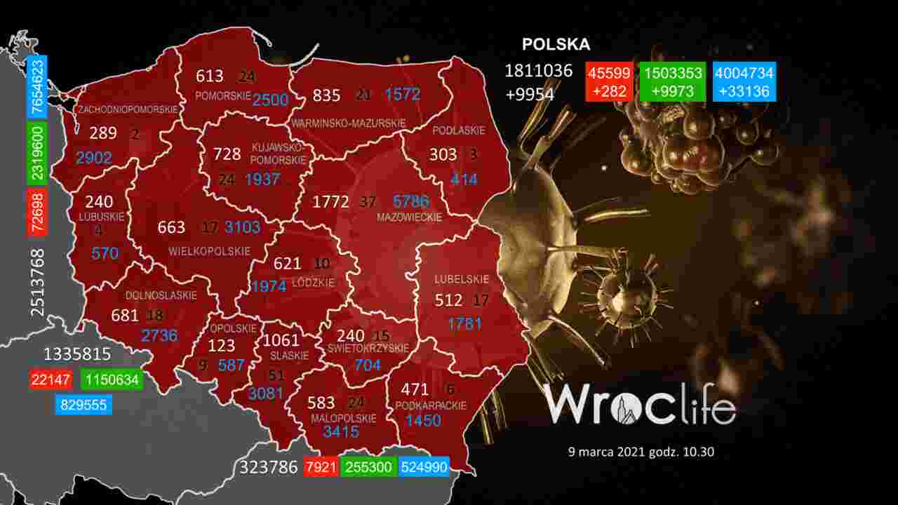 Koronawirus we Wrocławiu, na Dolnym Śląsku, w Polsce [RAPORT 09.03]