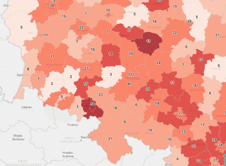Sytuacja epidemiczna na Dolnym Śląsku: rośnie liczba zakażeń w największych miastach