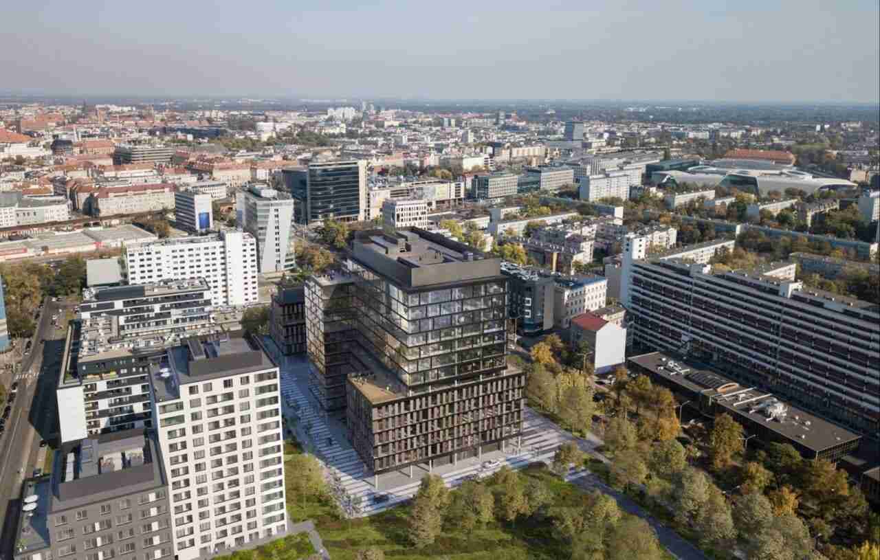 MidPoint71. Przy Powstańców Śląskich rośnie nowy biurowiec [WIZUALIZACJE]