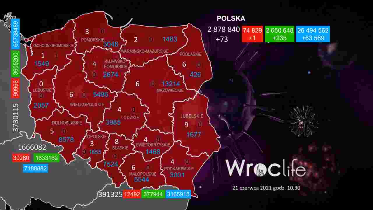 Koronawirus we Wrocławiu, na Dolnym Śląsku, w Polsce [RAPORT 21.06]