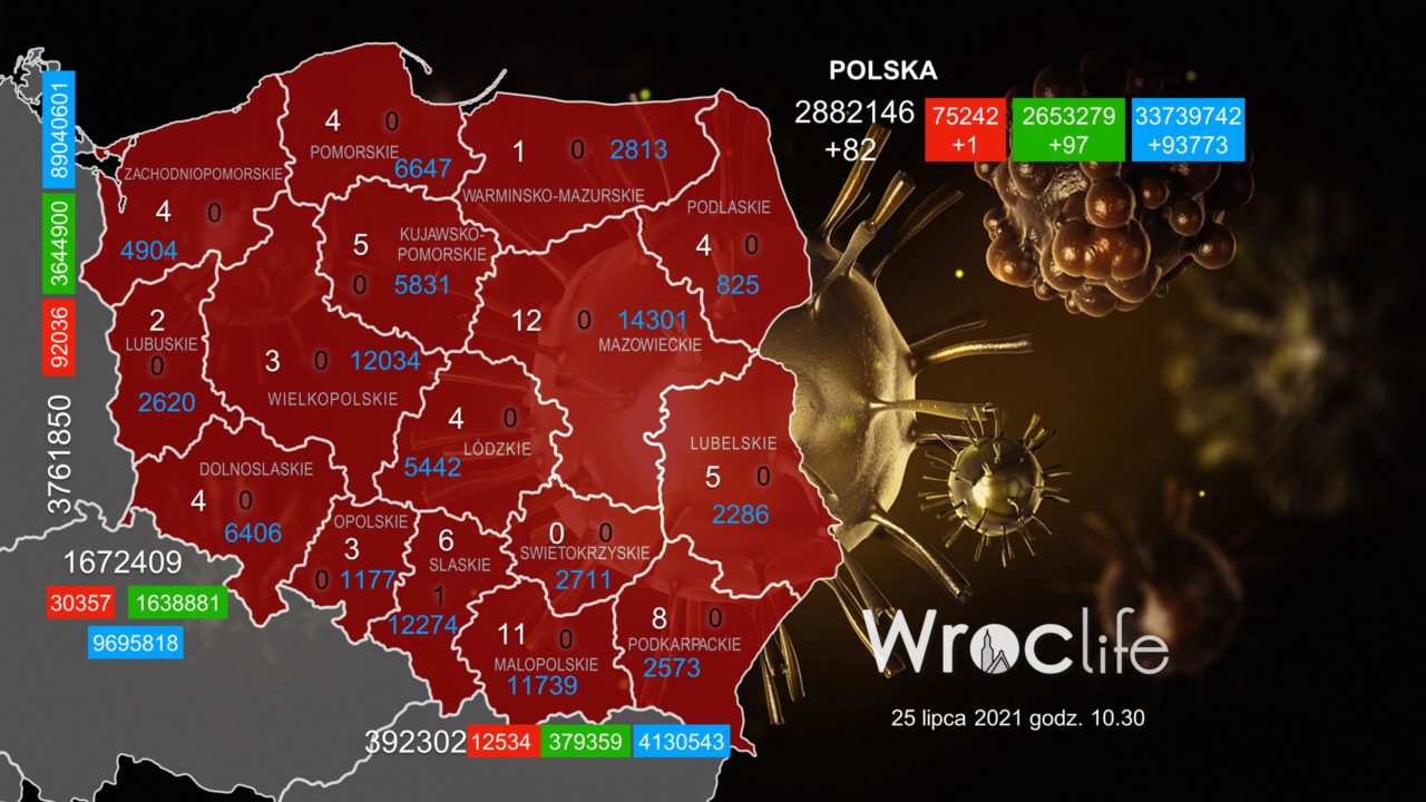 Koronawirus we Wrocławiu, na Dolnym Śląsku, w Polsce [RAPORT 25.07]
