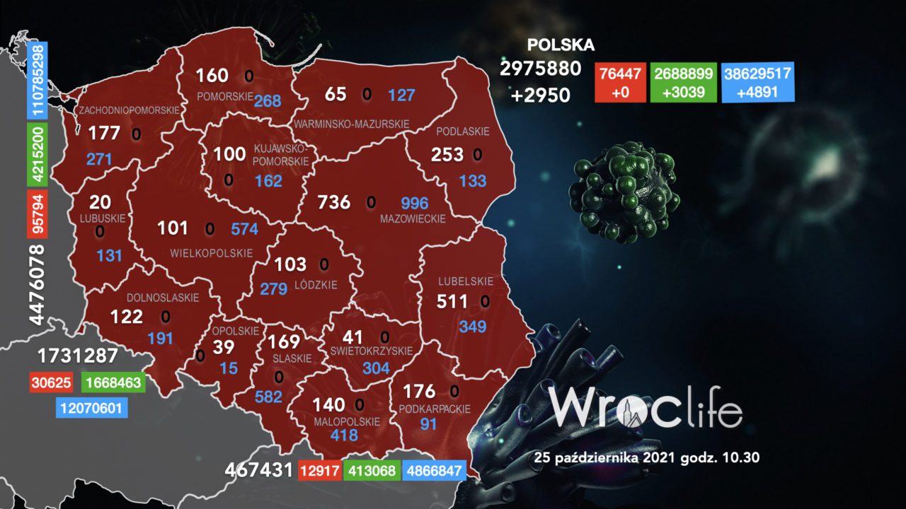 Koronawirus we Wrocławiu, na Dolnym Śląsku, w Polsce [RAPORT 25.10]