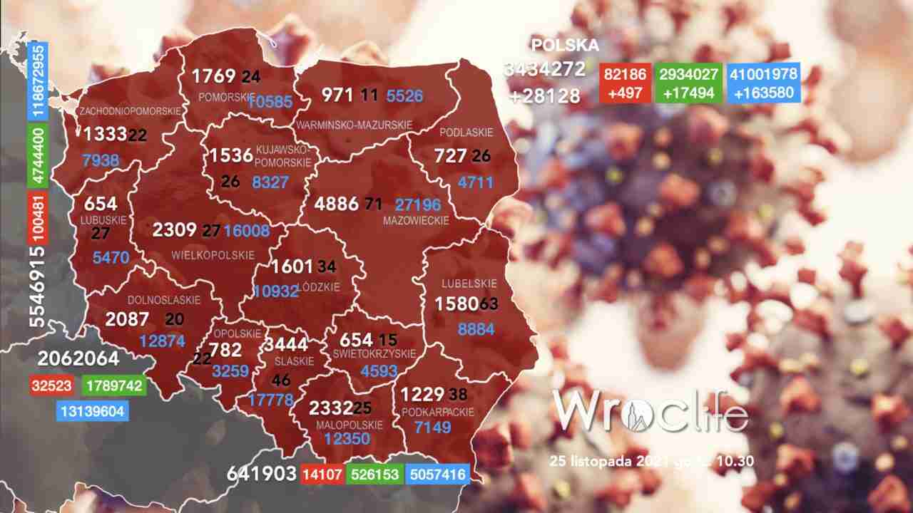 Koronawirus we Wrocławiu, na Dolnym Śląsku, w Polsce [RAPORT 25.11]