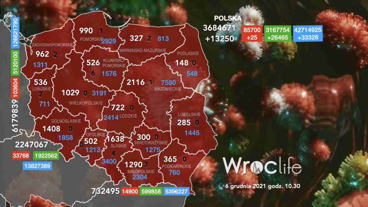 Koronawirus we Wrocławiu, na Dolnym Śląsku, w Polsce [RAPORT 6.12]
